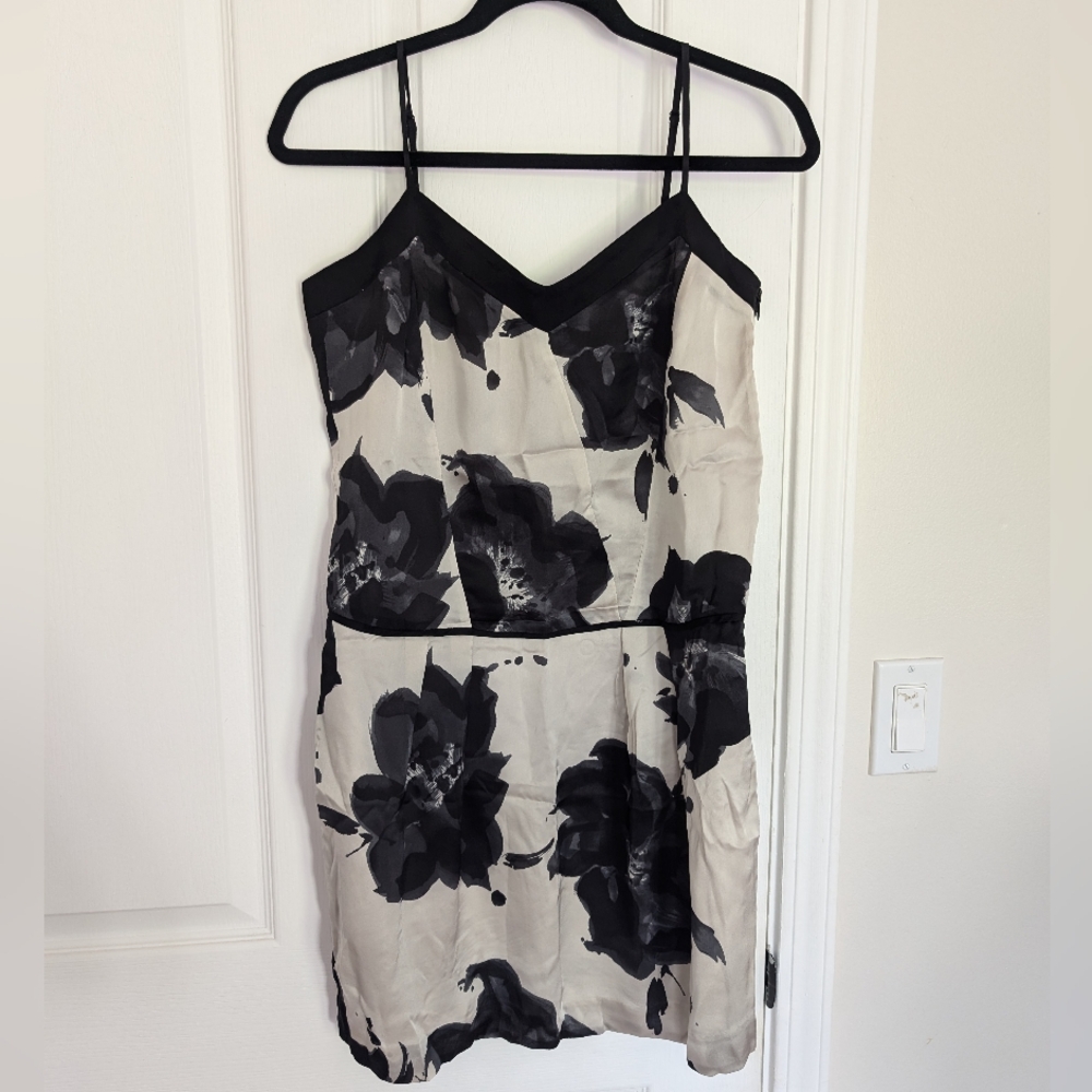Club Monaco Silk Mini Dress with Straps